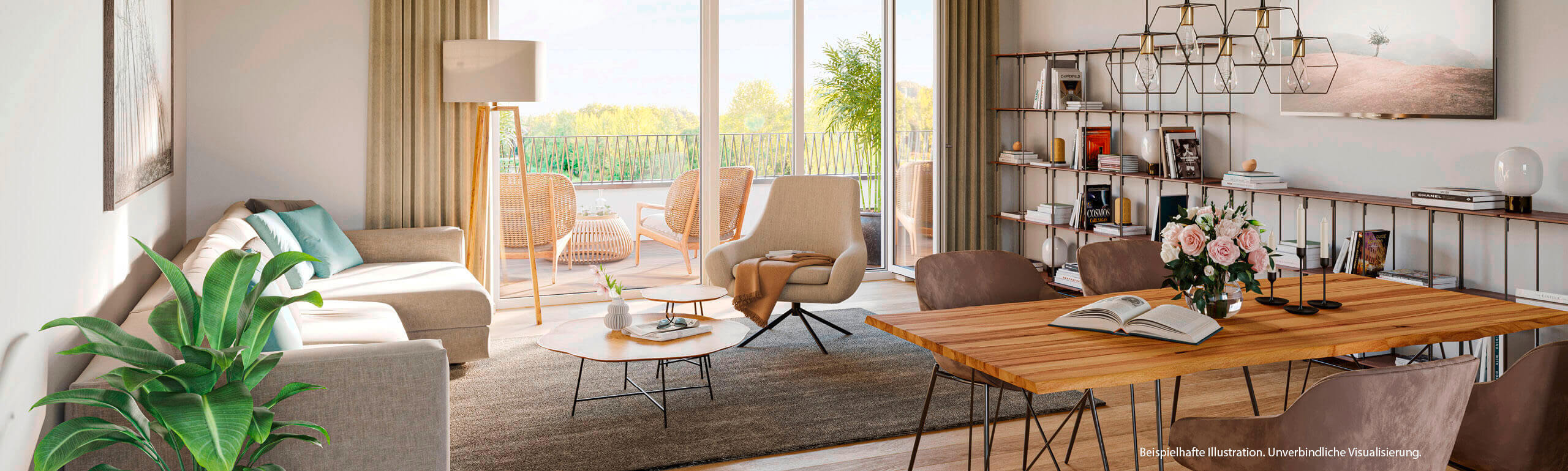 Innenrendering Wohnzimmer | Neubauprojekt Benker 4 | Eigentumswohnungen in Marktredwitz | Benker 4 Innenrendering Wohnzimmer | Neubauprojekt Benker 4 | Eigentumswohnungen in Marktredwitz | Benker 4